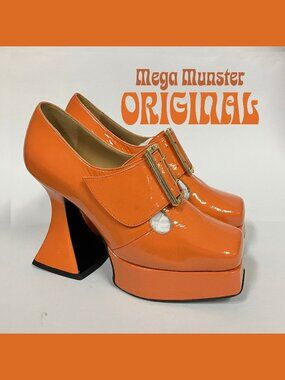 *BRAND NEW!* Fluevog 2020 Mega Munster ORIGINAL, Orange, Size 9 (best for 8.5)!